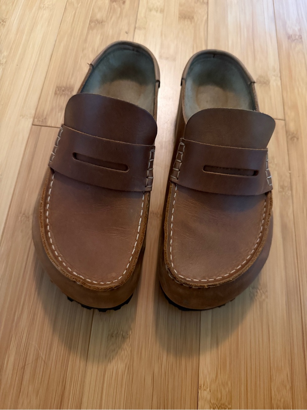 Birkenstock Brown Leather Slip-On Mules